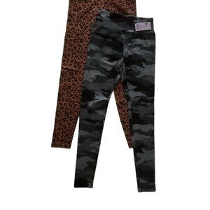 Wild Fable Camouflage + Leopard Print Leggings size XS NWT